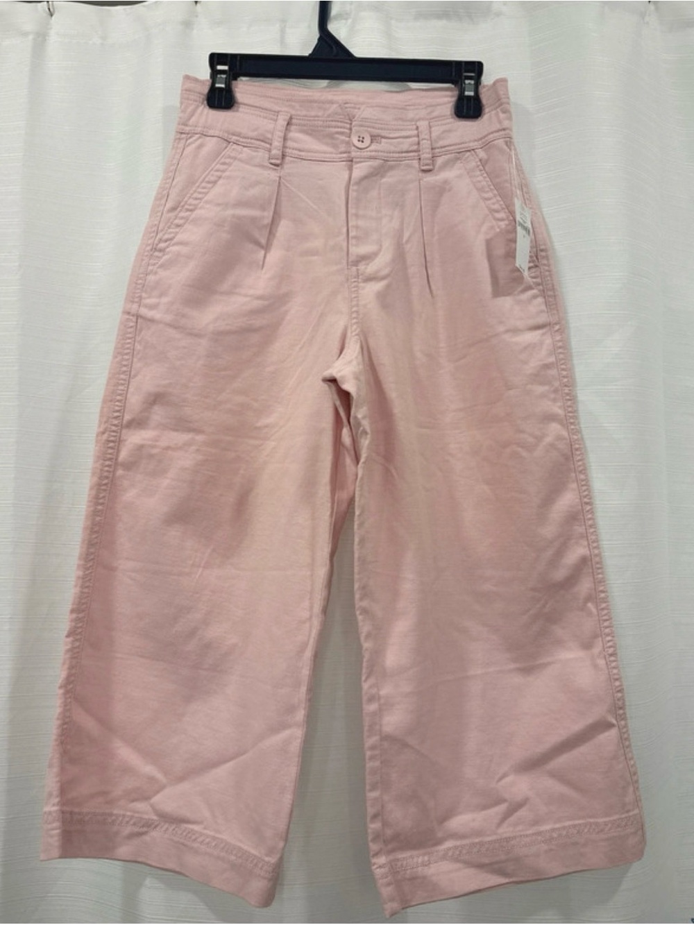 NWT Gap Kids Girls Pink Wide Leg Cropped Pants Size 8